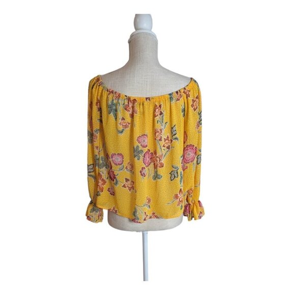Forever 21 Yellow Floral Off the Shoulder Blouse - Picture 8 of 10